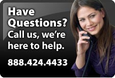 Questions?  Call us today. 888-424-4433